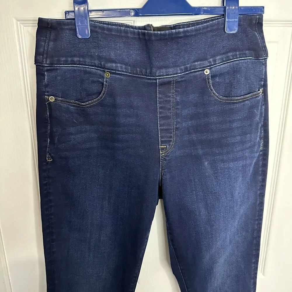 SPANX Signature Waist Skinny Jeans Women’s 32 Kirby Denim Back Zip 29” Inseam